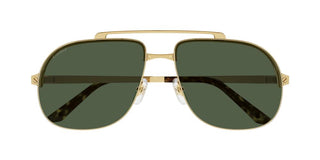 Cartier Santos de Cartier CT0353S men Gold Pilot Sunglasses