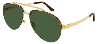 Cartier Santos de Cartier CT0354S men Gold Pilot Sunglasses