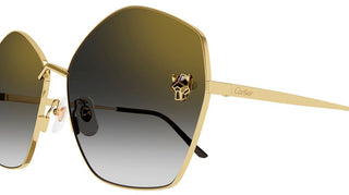 Cartier Panthère de Cartier CT0356S women Gold Geometric Sunglasses