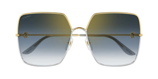 Cartier Signature C de Cartier CT0361S women Gold Geometric Sunglasses