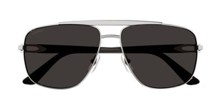 Cartier Santos de Cartier CT0365S men Silver Pilot Sunglasses