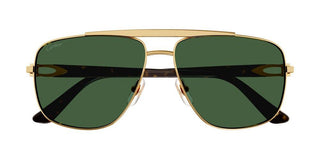 Cartier Santos de Cartier CT0365S men Gold Pilot Sunglasses