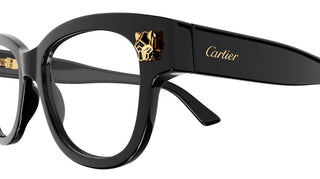 Cartier CT0373O women Black Squared Eyeglasses