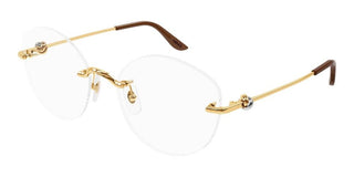 Cartier CT0376O women Gold Cat Eye Eyeglasses