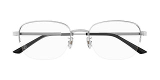 Cartier CT0382O men Silver Geometric Eyeglasses