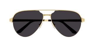 Cartier Santos de Cartier CT0386S men Gold Pilot Sunglasses