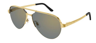 Cartier Santos de Cartier CT0386S men Gold Pilot Sunglasses