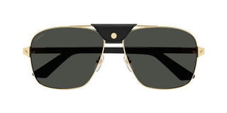 Cartier Santos de Cartier CT0389S men Gold Pilot Sunglasses