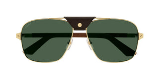 Cartier Santos De Cartier Ct0389s Men Gold Pilot Sunglasses