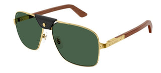 Cartier Santos De Cartier Ct0389s Men Gold Pilot Sunglasses