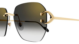 Cartier Signature C de Cartier CT0394S unisex Gold Geometric Sunglasses