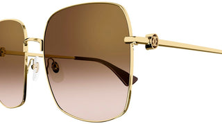 Cartier Signature C de Cartier CT0401S women Gold Geometric Sunglasses