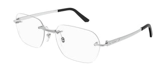 Cartier Santos de Cartier CT0407O men Silver Geometric Eyeglasses