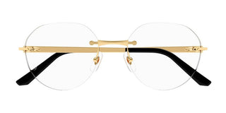 Cartier Santos de Cartier CT0408O men Gold Round Eyeglasses