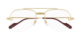 Cartier CT0409O men Gold Pilot Eyeglasses