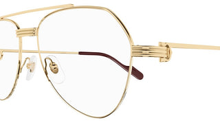 Cartier CT0409O men Gold Pilot Eyeglasses