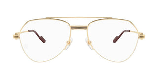 Cartier CT0409O men Gold Pilot Eyeglasses