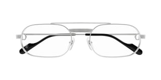 Cartier CT0410O men Silver Geometric Eyeglasses