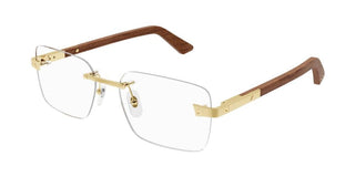 Cartier Ct0411o Men Brown Squared Eyeglasses