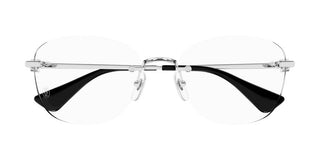 Cartier CT0414O women Silver Geometric Eyeglasses