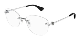 Cartier CT0414O women Silver Geometric Eyeglasses