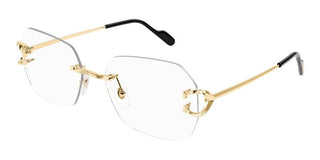 Cartier Signature C de Cartier CT0416O unisex Gold Visor Eyeglasses