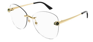 Cartier Panthère de Cartier CT0418O women Gold Butterfly Eyeglasses