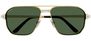 Cartier Santos de Cartier CT0424S men Gold Pilot Sunglasses