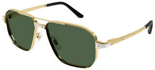 Cartier Santos de Cartier CT0424S men Gold Pilot Sunglasses