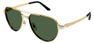 Cartier Santos de Cartier CT0425S men Gold Pilot Sunglasses