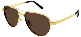 Cartier Santos de Cartier CT0425S men Gold Pilot Sunglasses