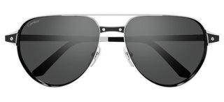 Cartier Santos de Cartier CT0425S men Silver Pilot Sunglasses