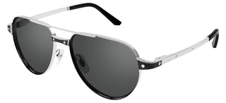 Cartier Santos de Cartier CT0425S men Silver Pilot Sunglasses