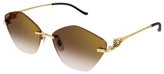 Cartier Panthère de Cartier CT0429S women Gold Geometric Sunglasses