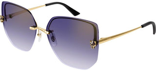 Cartier Panthère de Cartier CT0432S women Gold Geometric Sunglasses