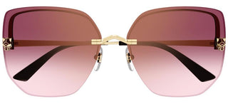 Cartier Panthère de Cartier CT0432S women Gold Geometric Sunglasses