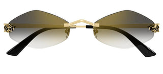 Cartier Panthère de Cartier CT0433S women Gold Geometric Sunglasses