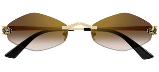 Cartier Panthère de Cartier CT0433S women Gold Geometric Sunglasses