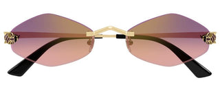 Cartier Panthère de Cartier CT0433S women Gold Geometric Sunglasses