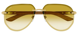 Cartier Signature C De Cartier Ct0440s Men Gold Pilot Sunglasses