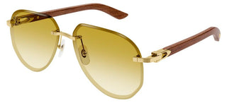 Cartier Signature C De Cartier Ct0440s Men Gold Pilot Sunglasses