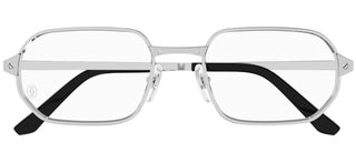 Cartier Santos de Cartier CT0442O men Silver Geometric Eyeglasses