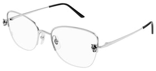 Cartier Panthère de Cartier CT0447O women Silver Cat Eye Eyeglasses