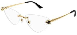 Cartier Panthère de Cartier CT0448O women Gold Cat Eye Eyeglasses