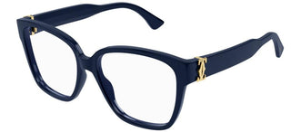 Cartier Signature C De Cartier Ct0451o Women Blue Squared Eyeglasses