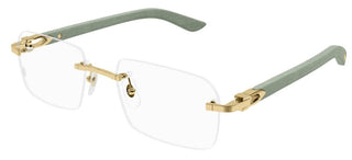 Cartier Signature C De Cartier Ct0453o Men Green Squared Eyeglasses