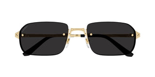 Cartier Santos De Cartier Ct0460s Men Gold Rectangle Sunglasses