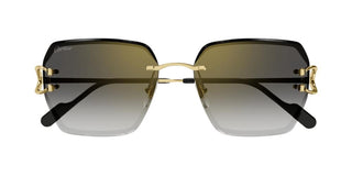 Cartier Signature C de Cartier CT0466S women Gold Oversize Sunglasses