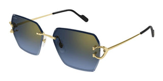 Cartier Signature C de Cartier CT0466S women Gold Oversize Sunglasses