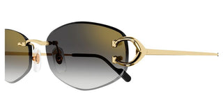 Cartier Signature C De Cartier Ct0467s Women Gold Rectangle Sunglasses